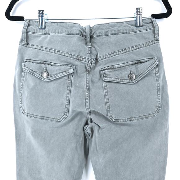 Mossimo Women Lt Gray Green Moto Button Fly Flap Pocket Super Stretch Jegging 10 - Picture 9 of 11
